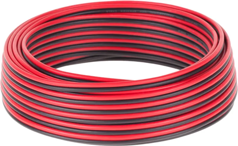 Luidsprekerkabel - CCA 0.75mm - 10M - Zwart/Rood by Cabletech in Black, Red – product photo