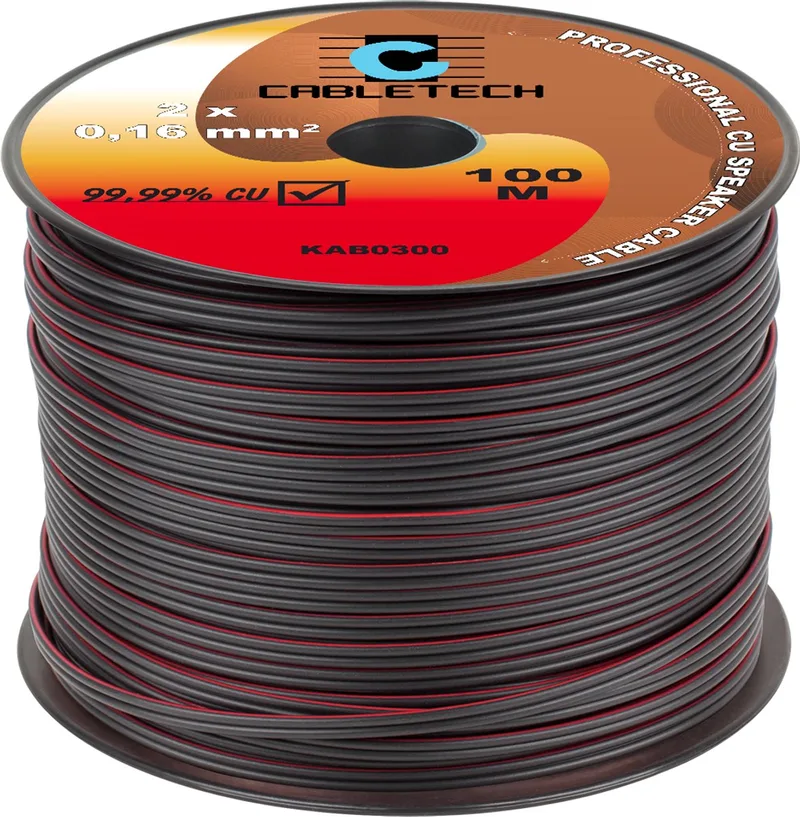 Speakerkabel - 0,16mm - 100m van Cabletech in Zwart – productfoto
