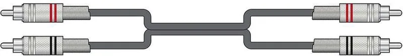 Citronic 2R-2R1200 stereo audiokabel 2 x tulp naar 2 x tulp 12 m ongebalanceerd van The Chord Company in Zwart – productfoto