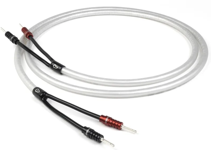 ClearwayX luidsprekerkabel | High Purity OFC 2,08mm2 AWG14 | Banaanpluggen | Stereoset 2 stuks 2,5 meter van The Chord Company in Wit – productfoto