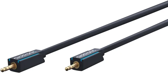 Clicktronic 3,5 mm AUX-kabel, 10 m, stereo, Premium kabel, 1x 3,5 mm jackplug 1x 3,5 mm jackplug