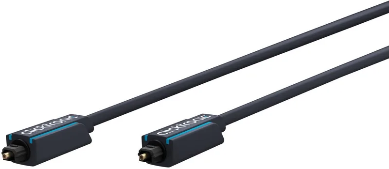 optische audiokabel 2 m met Toslink naar Toslink aansluiting van Clicktronic in Zwart – productfoto