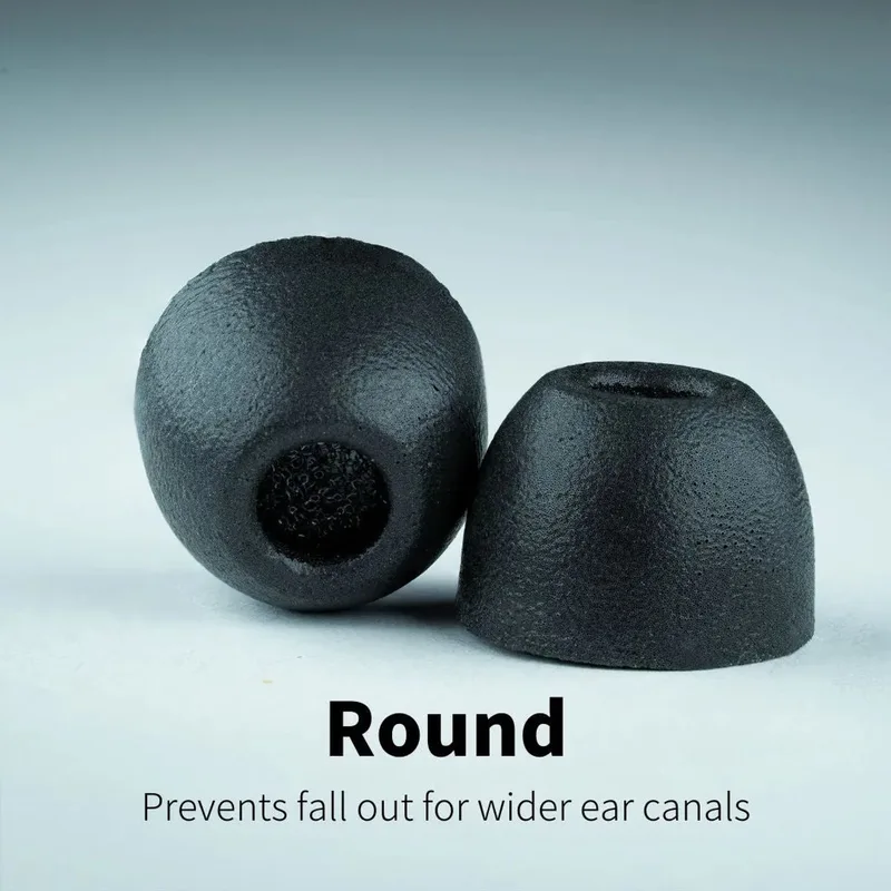 TRZ-500 Round 2.0 memory foam eartips - Medium - 3 paar by Comply in Black – product photo