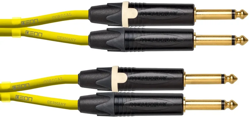 CEON DJ PLUG 0.6 Y 0,6 m - Audio kabel de Cordial en Jaune – photo produit