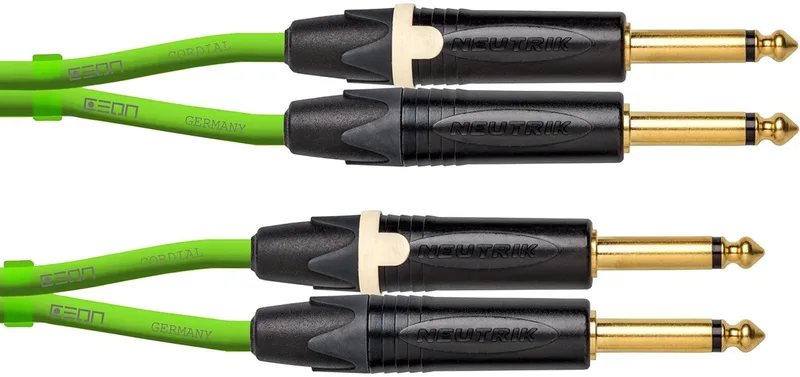 CEON DJ PLUG 1.5 G 1,5 m - Audio kabel de Cordial en Vert – photo produit