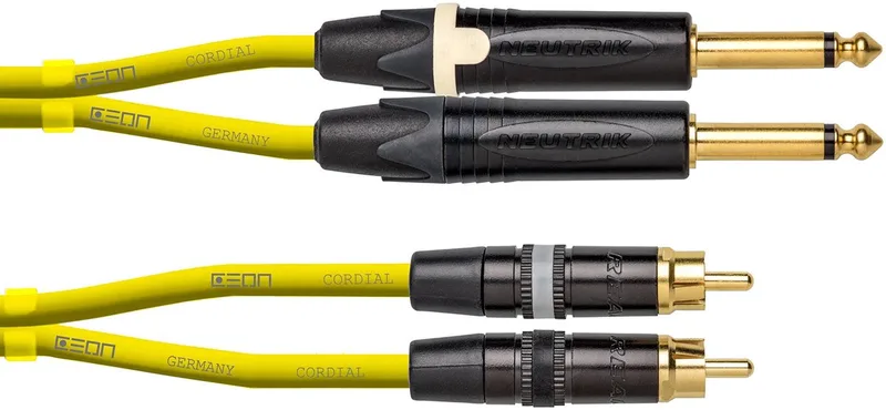 CEON DJ PLUG-RCA 1.5 Y Cinchkabel 1,5 m - Audio kabel by Cordial in Yellow – product photo