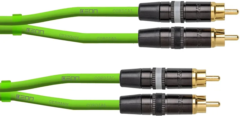 CEON DJ RCA G Audio Cable [RCA(m)/RCA(m)] 1.5m (Green) - Audio kabel von Cordial in Grün – Produktfoto