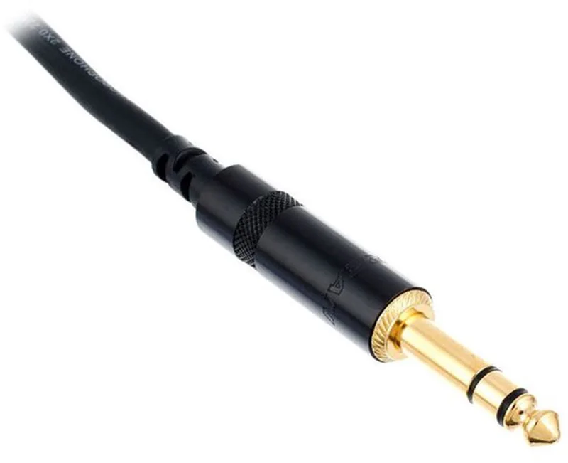 CFM1.5VV - Stereo Audiokabel - TRS Jack/TRS Jack - 1,5 Meter - Gebalanceerd - REAN by Neutrik Vergulde Connectoren van Cordial in Zwart – productfoto