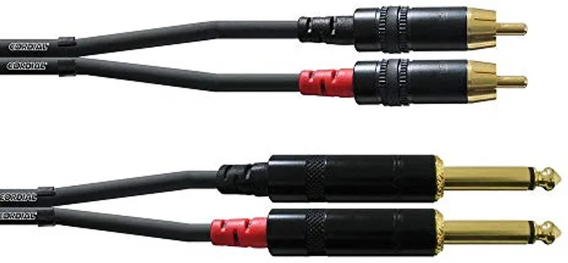 Cinch-jackkabel 0,3 m Rean stekker CFU 0.3 PC - Audio kabel de Cordial en Noir – photo produit