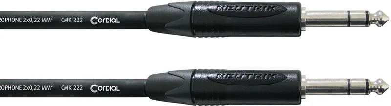CPM 5 VV - TRS jack - TRS jack kabel, 10 mtr. by Cordial in Black – product photo