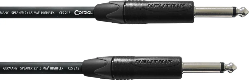 Essentials - Luidsprekerkabel - Neutrik Jack 6,3 mm - Speaker - 1,5 m by Cordial in Black – product photo