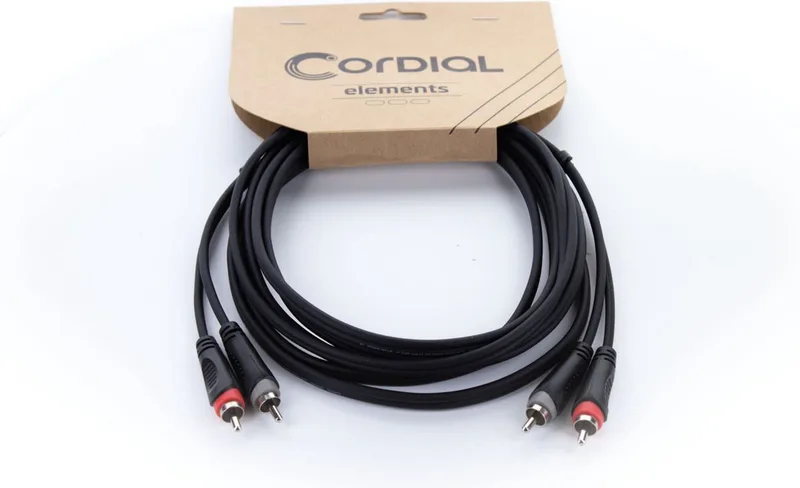 EU 3 CC Audiokabel 3 m - Audio kabel van Cordial in Zwart – productfoto 1 van 2
