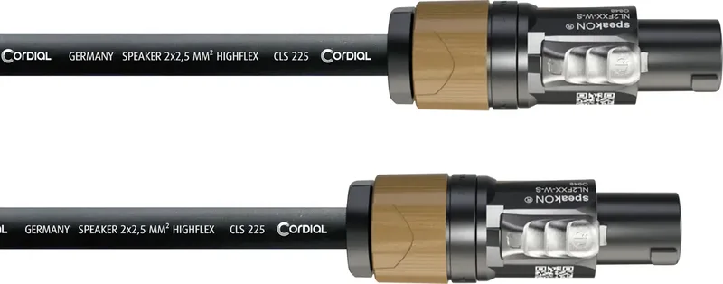Luidspreker Kabel [1x SPK-stekker - 1x SPK-stekker] 2 x 2.5 mm² 20.00 m by Cordial in Black – product photo