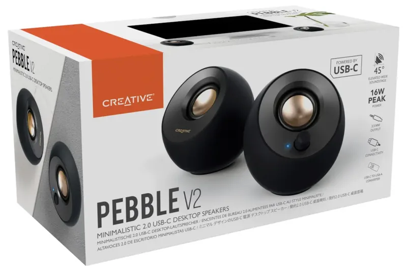 Pebble V2, 2.0 2.0 PC-Lautsprecher Kabelgebunden 4 W Schwarz by Creative – product photo 3 of 3