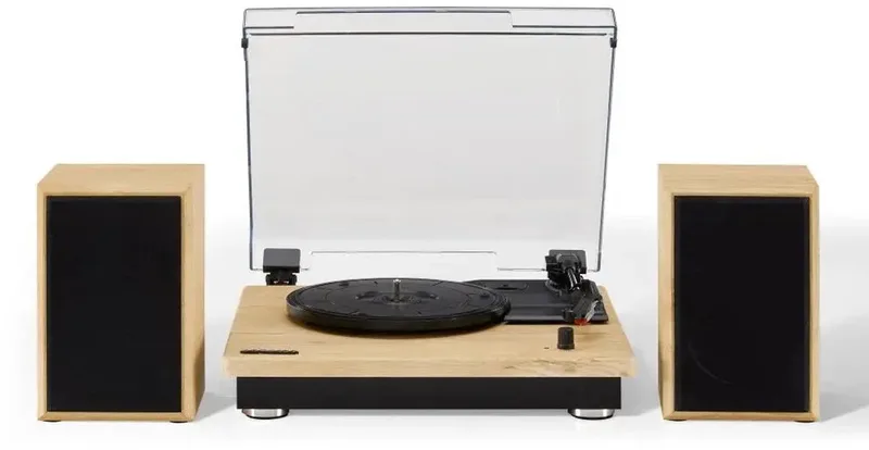 Brio - Platenspeler met speakers van Crosley in Naturel – productfoto