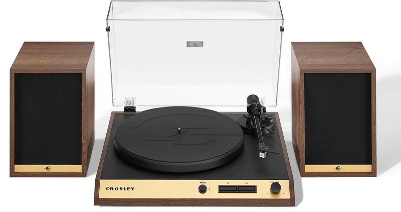 C72 - Platenspeler met speakers by Crosley in Walnoot – product photo