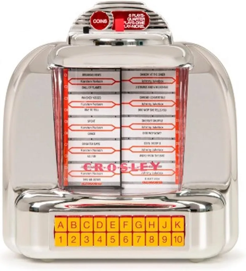 Corsair Diner Jukebox Tafelmodel Radio de Crosley en Argent – photo produit