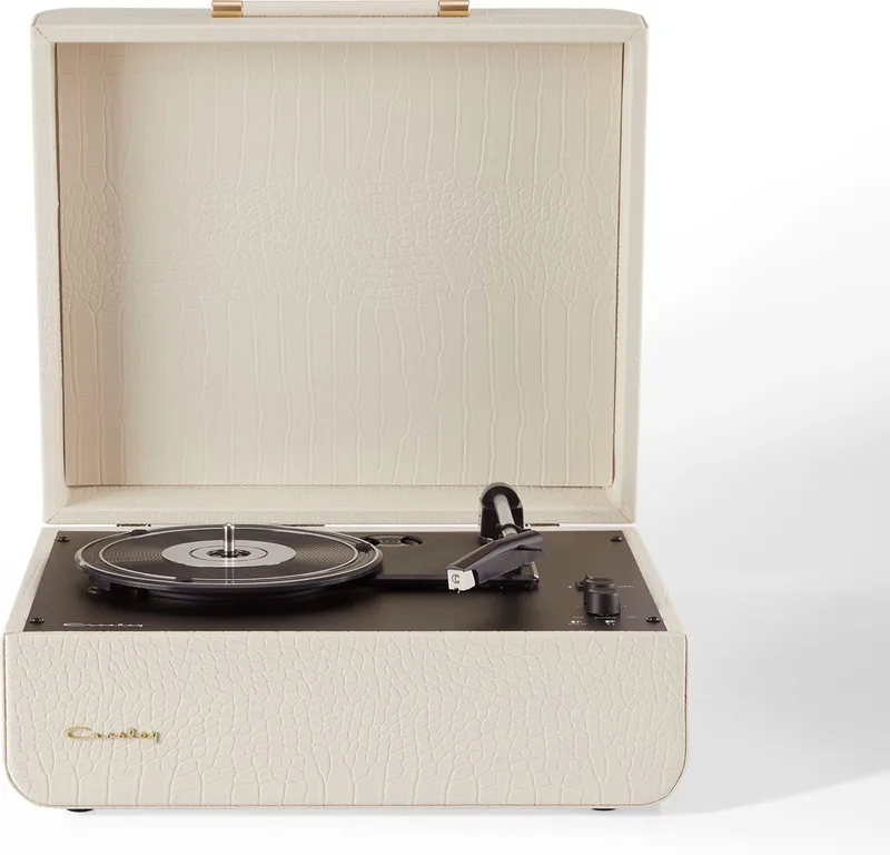 Mercury - Creme kroko - Bluetooth in/uit platenspeler by Crosley in Creme croco – product photo