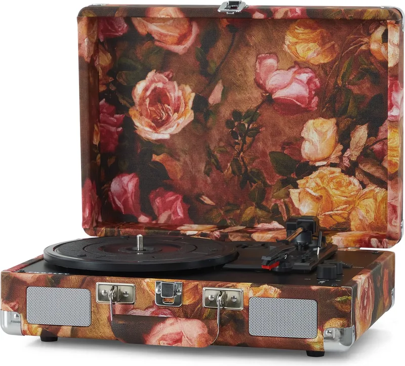 Voyager Bluetooth Platenspeler van Crosley in Bloemen – productfoto