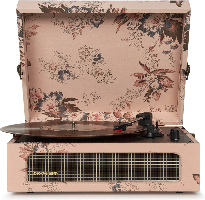 Voyager platenspeler - Bluetooth in/uit van Crosley in Bloemen – productfoto