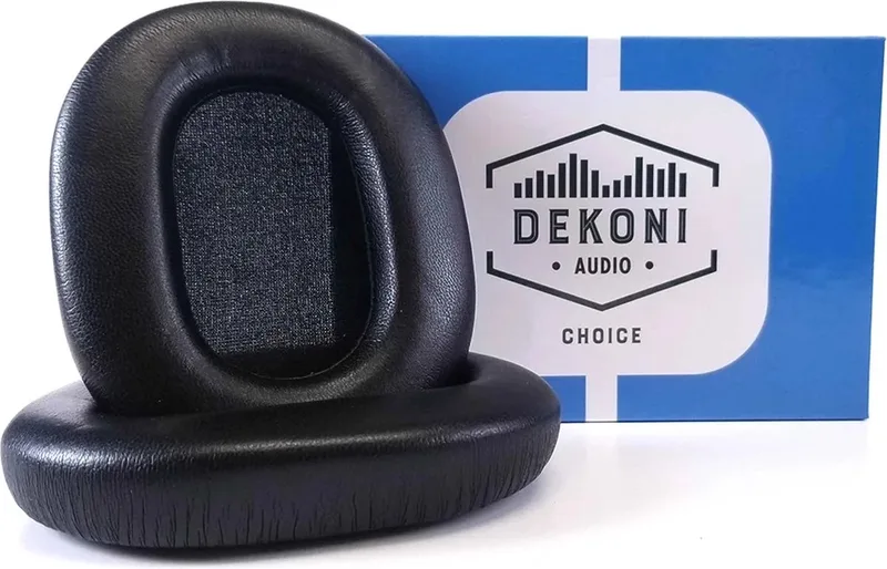 Earpads for Sony WH-1000XM5 (Choice Leer) van Dekoni Audio in Zwart – productfoto