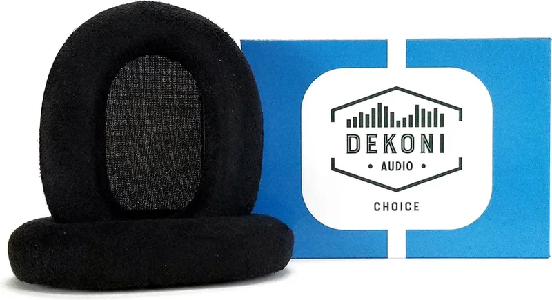 Earpads for Sony WH-1000XM5 (Choice Suède) van Dekoni Audio in Zwart – productfoto