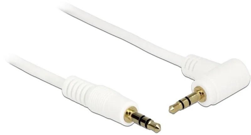 3,5mm Jack stereo audio kabel - haaks - verguld / 2 meter van Delock in Wit – productfoto