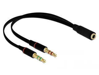 DeLOCK 65967 audio kabel 0,2 m 3.5mm 2 x 3.5mm van Delock in Zwart – productfoto 2 van 2