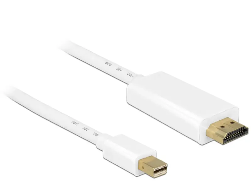 High Speed HDMI - video / audio cable - 3 m de Delock en Blanc – photo produit