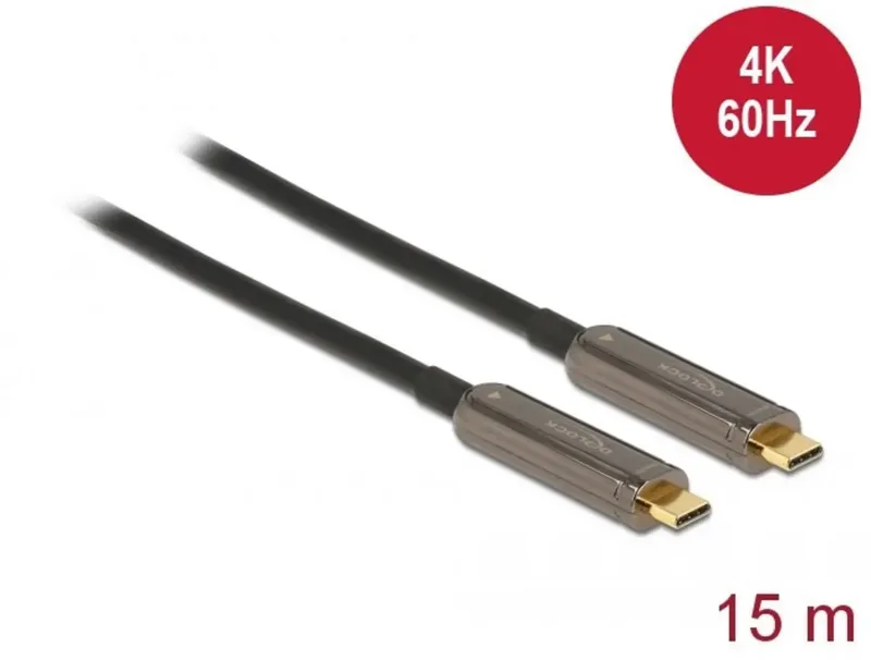 video / audio cable - 15 m von Delock in Schwarz – Produktfoto