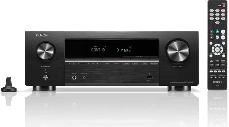 AVR-X 580BT 5.2 Receiver - 8K - Bluetooth - Dolby TrueHD van Denon in Zwart – productfoto