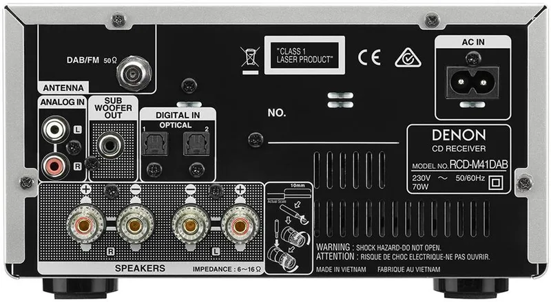 CD speler met ingebouwde versterker met Bluetooth, FM-radio - Compact en gebruiksvriendelijk - Hifi kwaliteit audio - RCD-M41 Black by Denon in Black – product photo