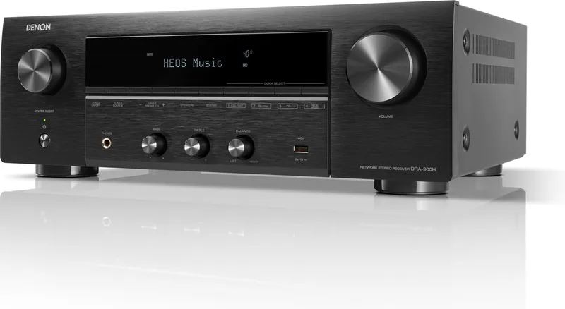 DRA-900H - AV Amplifier met 2.2 Kanalen, 175 Watt per Kanaal, HEOS® Built-In en Bluetooth by Denon in Black – product photo
