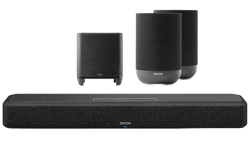 Home Soundbar 550 + Denon Home subwoofer + Denon Home 200 Zwart (2x) by Denon – product photo