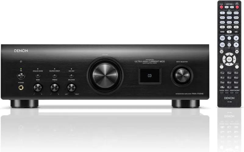PMA-1700NE - Amplifier met USB-DAC, 70 Watt per Kanaal, een MM/MC-Phono-equalizer en een UHC Single-Push-Pull-Versterkerschakeling - Zwart van Denon in Zwart – productfoto