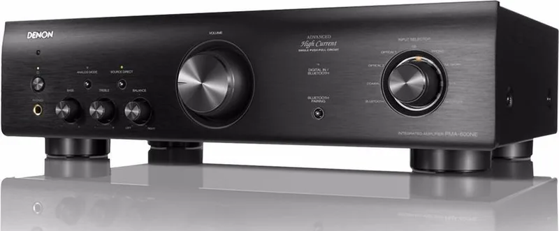 PMA-600NE - Geintegreerde Versterker met 2x 70W, MM-Phono en Bluetooth-Ondersteuning van Denon in Zwart – productfoto