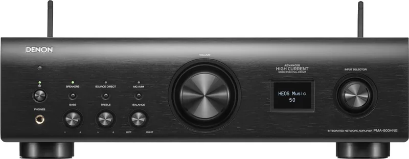 PMA-900HNE - Geintegreerde netwerkversterker met HEOS® Built-In, 50W per kanaal en Phono Ingang by Denon in Black – product photo