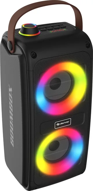 Bluetooth Speaker Draadloos - Lichteffecten - Muziek Box - AUX - TWS Pairing - BTV230 van Denver in Zwart – productfoto 1 van 2