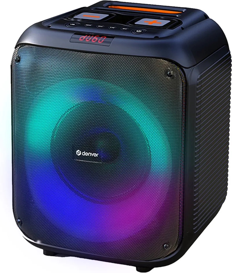 Bluetooth Speaker Party Box - Discolichten - Partybox - Incl. Afstandsbediening - Microfoon Aansluiting - BPS250 by Denver in Black – product photo 1 of 2