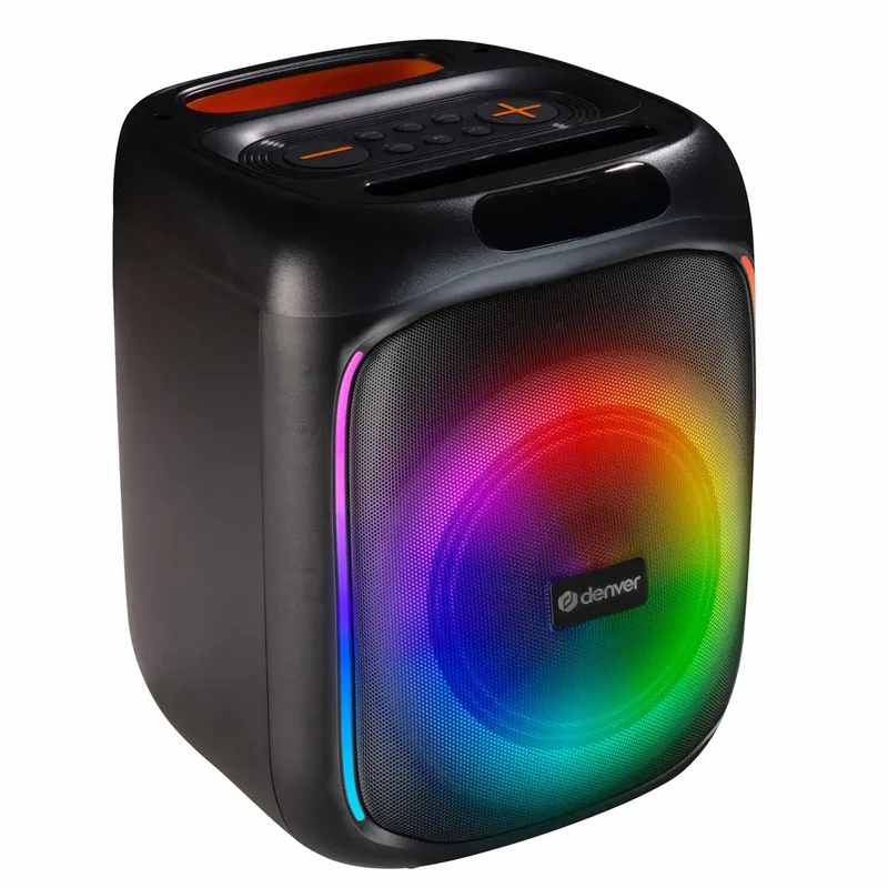 Bluetooth Speaker Party Box - Discolichten - Partybox - Incl. Afstandsbediening - Microfoon Aansluiting - BPS165 van Denver in Zwart – productfoto 1 van 2