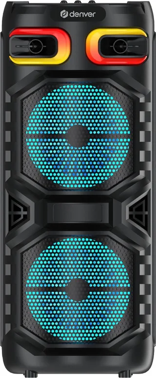 Bluetooth Speaker Party Box - Discolichten - Partybox - Incl. Afstandsbediening - Microfoon Aansluiting - Micro SD / USB / AUX - BPS355 van Denver in Zwart – productfoto 1 van 2