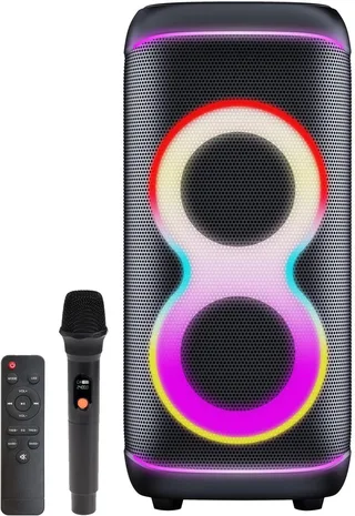 Bluetooth Speaker Party box - Discolichten - Partybox - Incl Microfoon - Luidspreker - BPS370 van Denver in 100W – productfoto 1 van 2