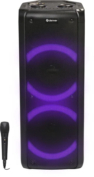 Bluetooth Speaker Party Box - Discolichten - Partybox - Incl. Microfoon - BPS352 van Denver in Zwart – productfoto 1 van 2
