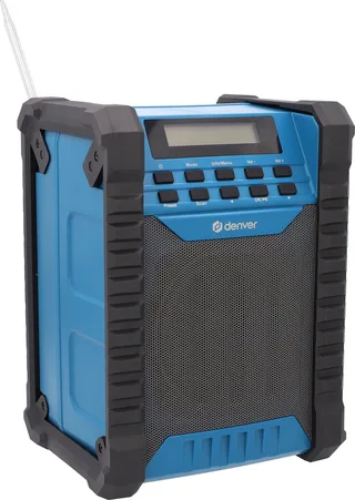 Bouwradio DAB - Bluetooth - met Accu - AUX - FM - USB-C - Spatwaterdicht - WRD60 by Denver in Black, Blue – product photo 1 of 2