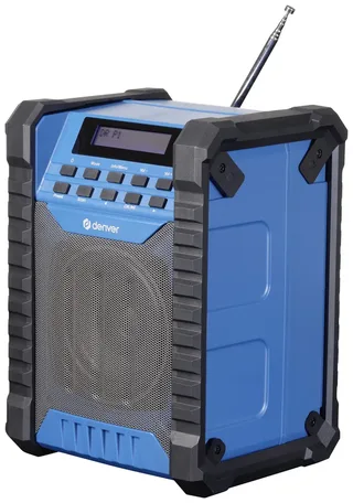 Bouwradio DAB - Bluetooth - met Accu - AUX - FM - USB-C - Spatwaterdicht - WRD60 by Denver in Black, Blue – product photo 2 of 2