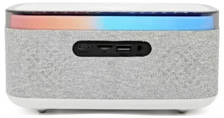 CRQ-225 Wekkerradio FM Bluetooth, MP3, SD, FM, AUX Draadloos opladen, Wekfunctie från Denver i Grå – produktbild 2 av 2