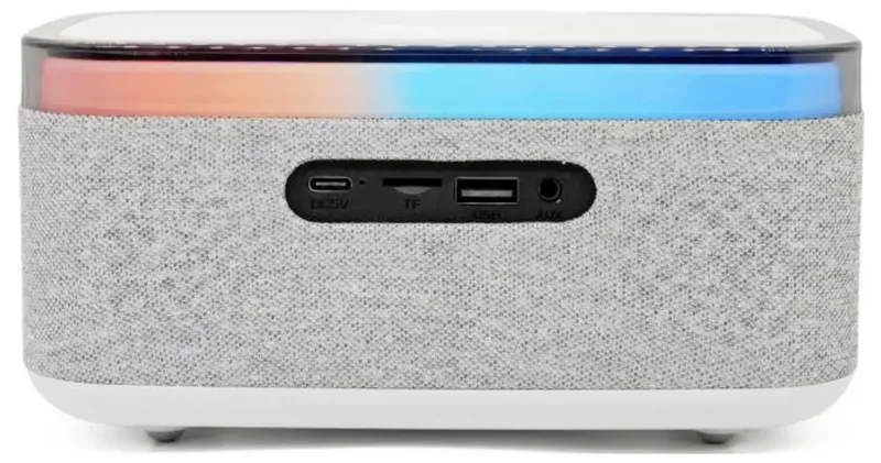 CRQ-225 Wekkerradio FM Bluetooth, MP3, SD, FM, AUX Draadloos opladen, Wekfunctie från Denver i Grå – produktbild 2 av 2