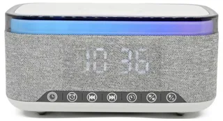 CRQ-225 Wekkerradio FM Bluetooth, MP3, SD, FM, AUX Draadloos opladen, Wekfunctie från Denver i Grå – produktbild 1 av 2