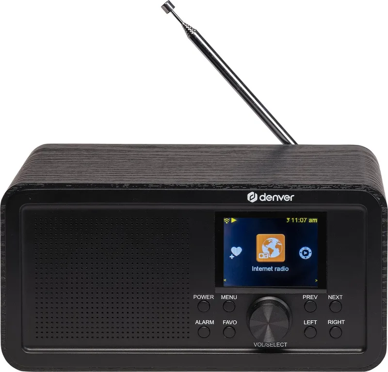 DAB Internetradio - DAB - FM - Internetradio - Noodradio - Bluetooth - Alarmfunctie - DIR200 by Denver in Donkerbruin – product photo