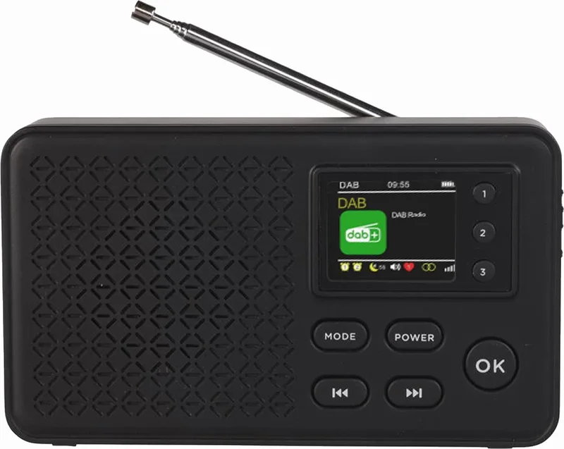 DAB Radio - Bluetooth - DAB+/ FM Radio - 40 voorkeuzezenders - Wekkerradio - DAB57B van Denver in Zwart – productfoto